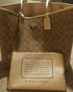 Coach reversible tote